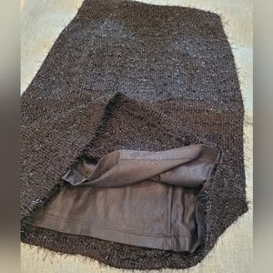 Prada fuzzy Textured Like Angora Boucle black pencil skirt Size M Fits Small